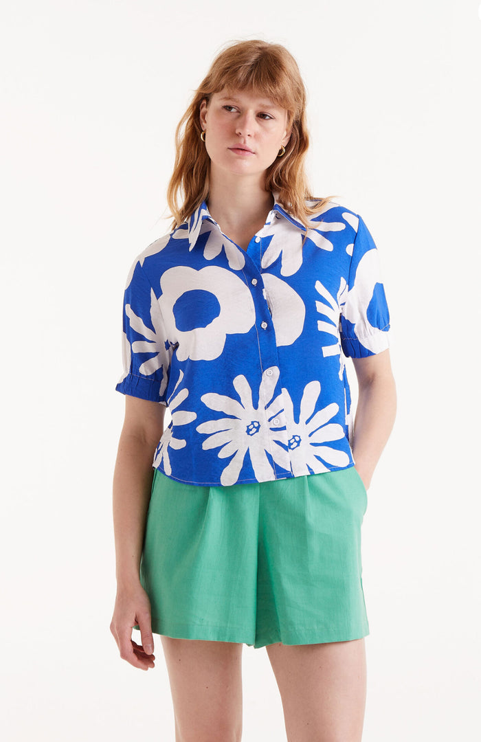Blue Flower Top