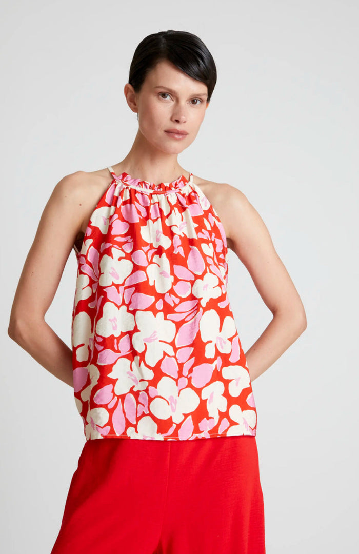Tremezzo floral print halter top
