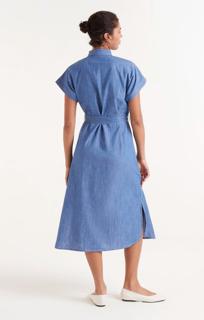 Denim Midi Shirt Dress