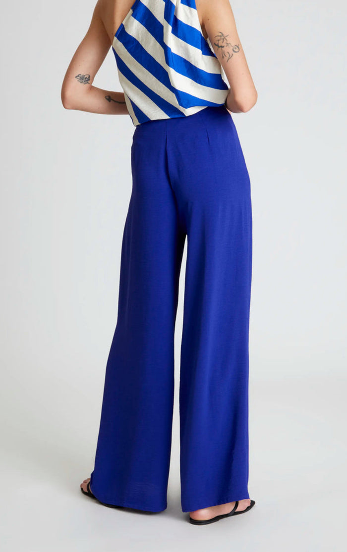 Wide Leg Blue Pants