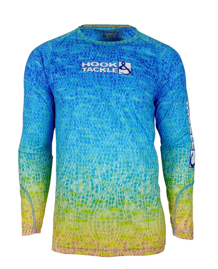 Scaly Fins Fishing Shirt- Sapphire