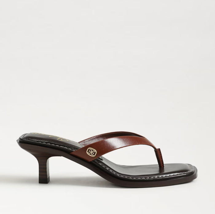 Dollie Thong Sandal- Burnt Brandy Leather