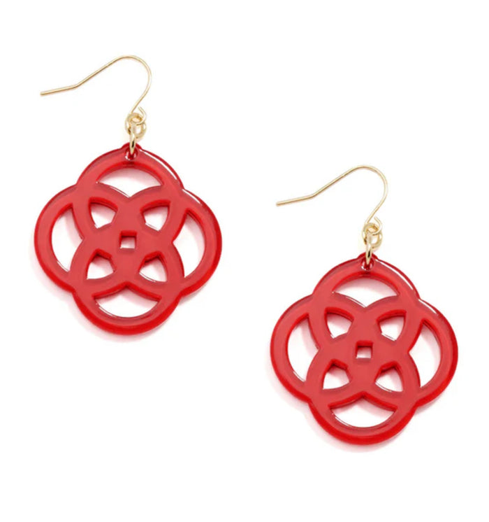 Grace Drop Earring- Red