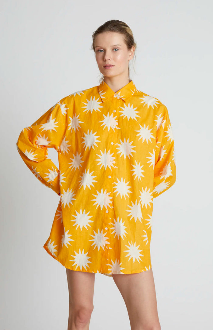 Big Sun Print Oversized Shirt