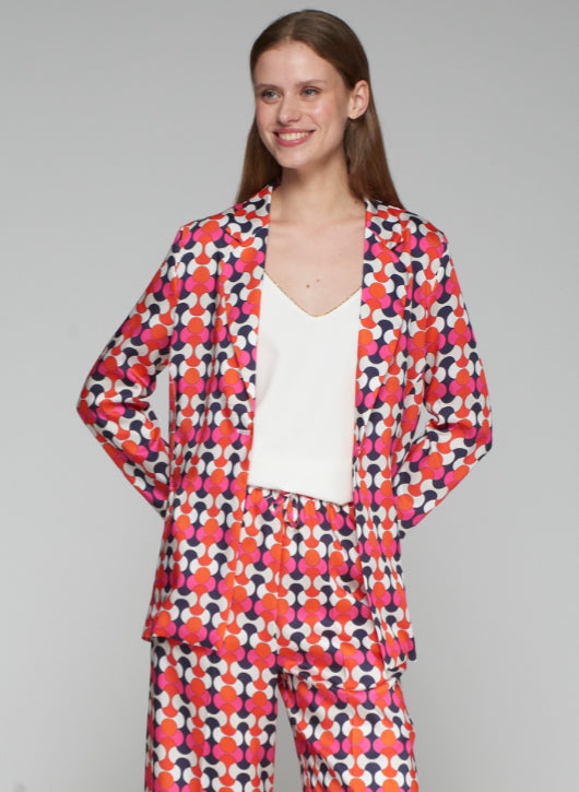 Vilagallo Geometric Retro Blazer