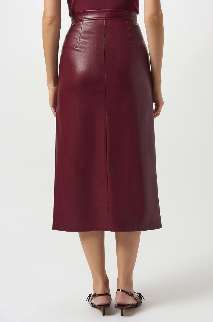 Joseph Ribkoff Leatherette Long Pencil Skirt