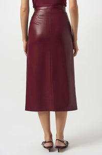 Joseph Ribkoff Leatherette Long Pencil Skirt