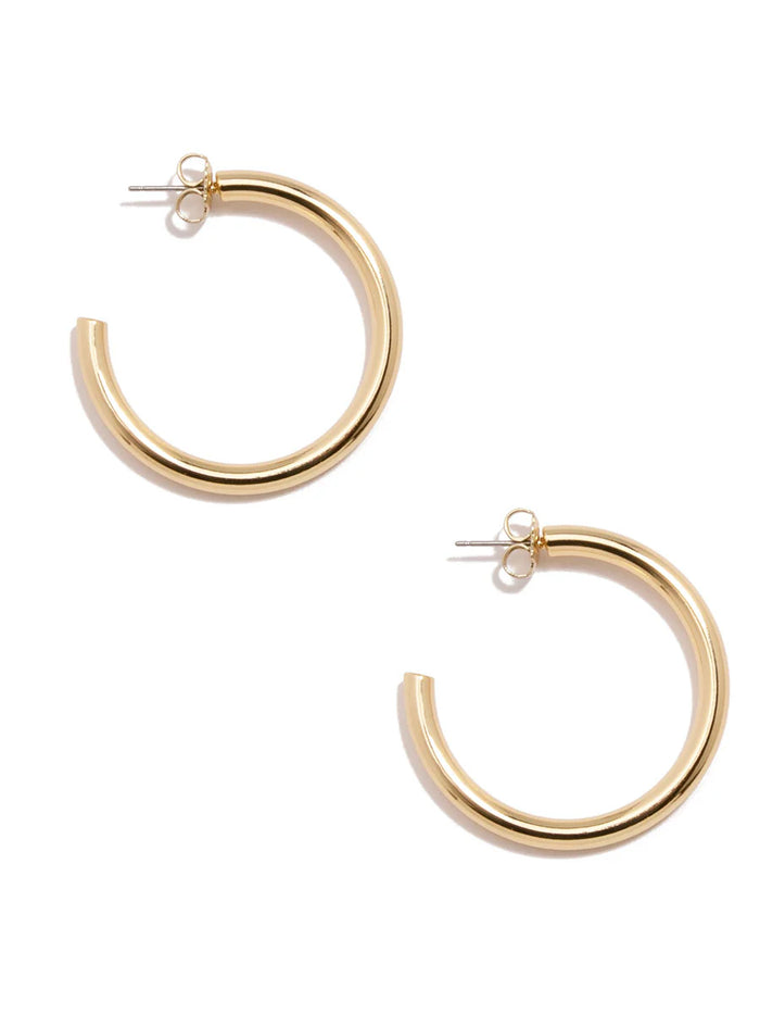 Zenzii Small Chunky Earring Gold Hoop