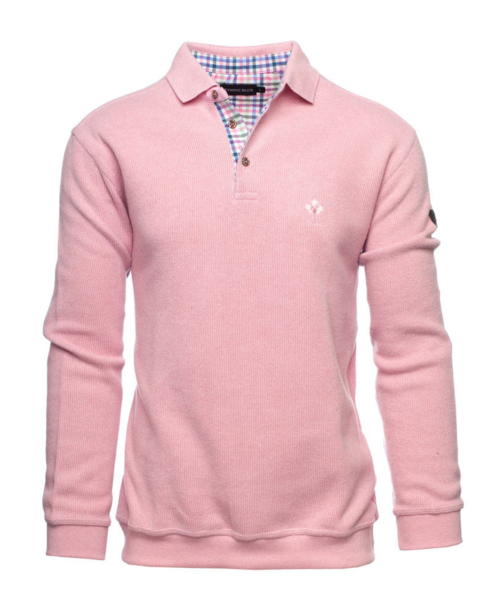 Pink Ethnic Blue Pullover