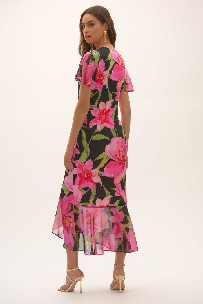 Joseph Ribkoff Floral Print Wrap Dress