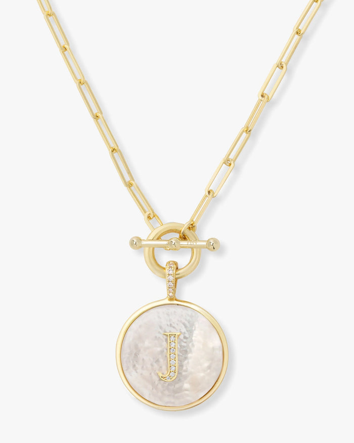 Love Letters Medallion Necklace - Gold