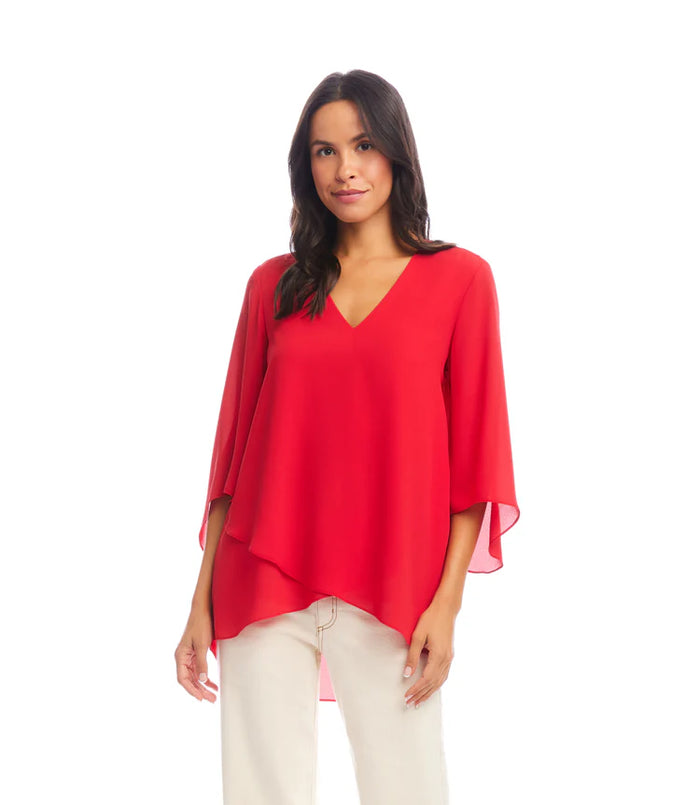 Karen Kane Bracelet Sleeve Asymmetric Top