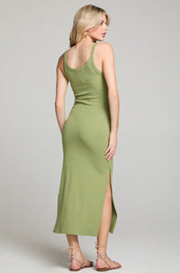 Slim Tank Midi Dress- Martini