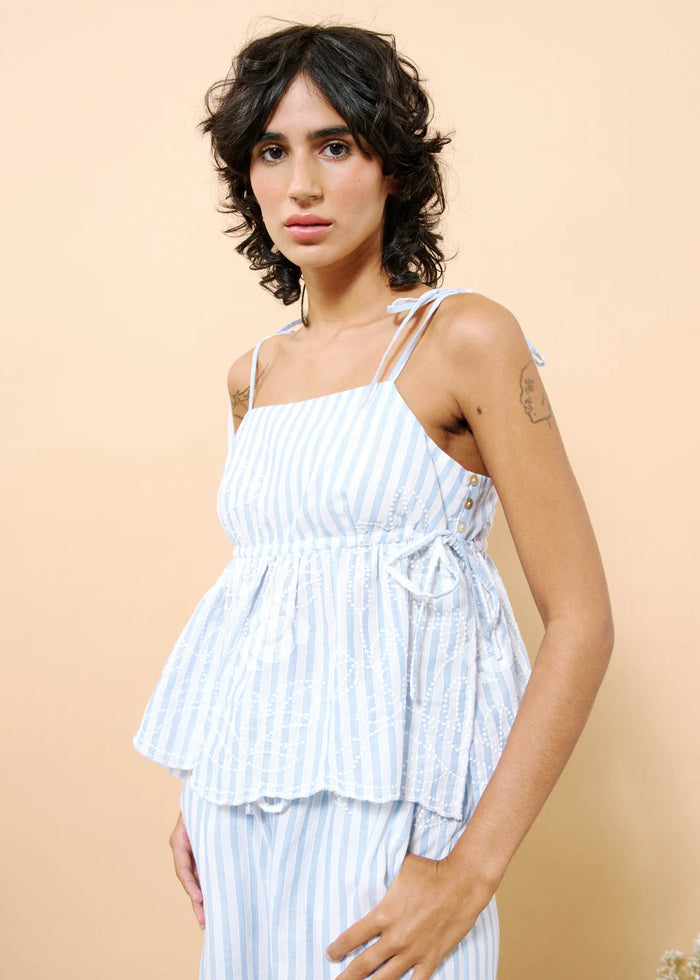 Corentine Bleu Clair Top