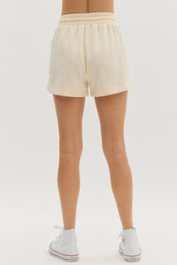 Cream High Waist Shorts