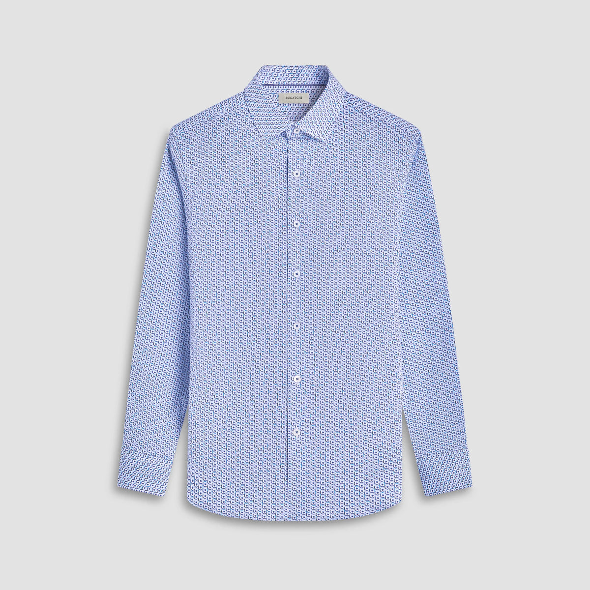 Bugatchi Blue Axel Geometric Shirt