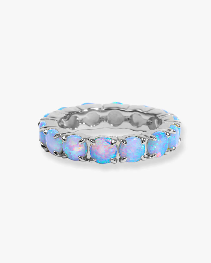 Melinda Maria Grand Heiress Blue Opal Ring - Silver