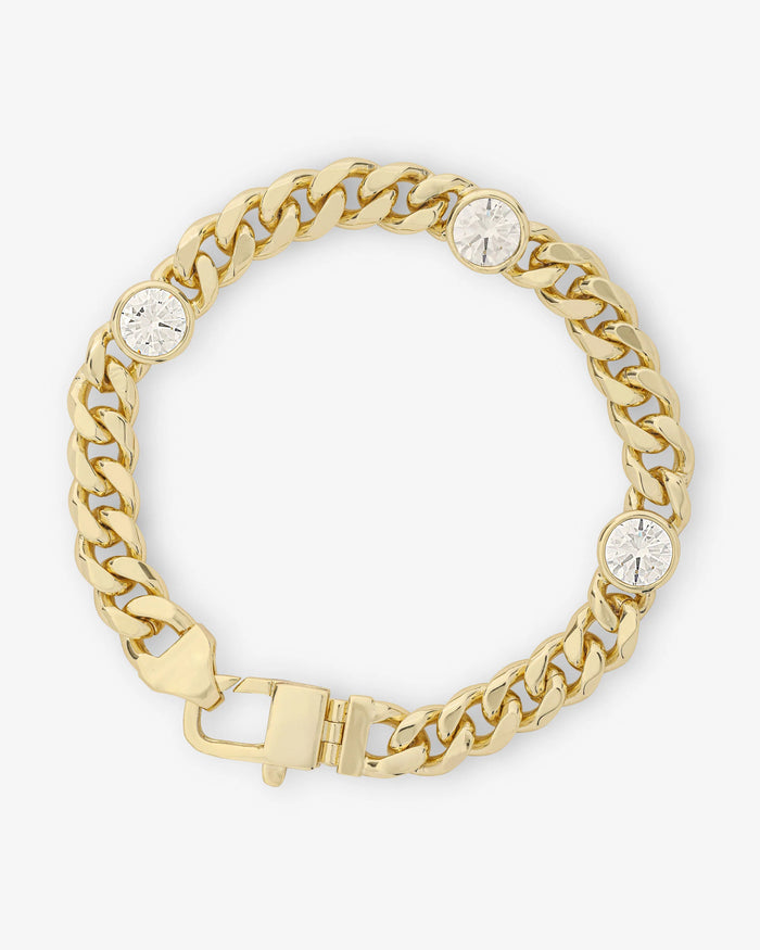 Melinda Maria Julian Triple Diamond Bracelet - Gold