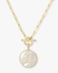 Love Letters Medallion Necklace - Gold