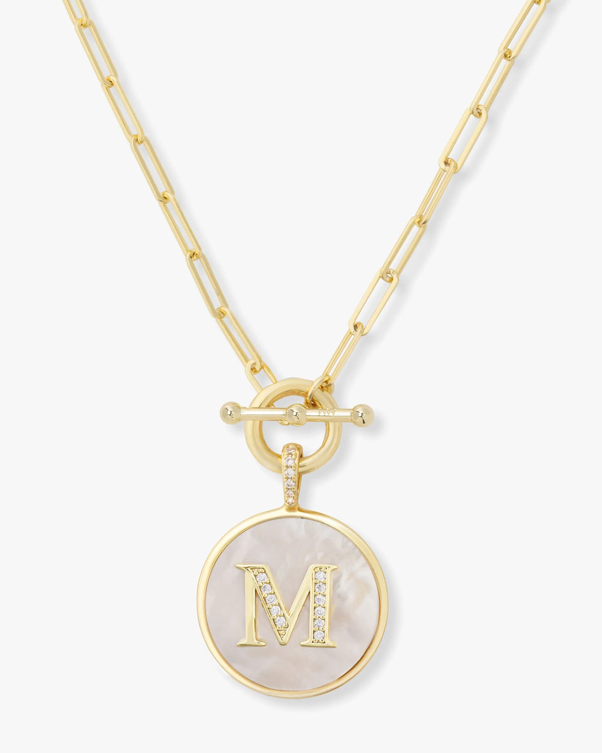 Love Letters Medallion Necklace - Gold