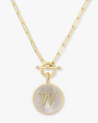 Love Letters Medallion Necklace - Gold