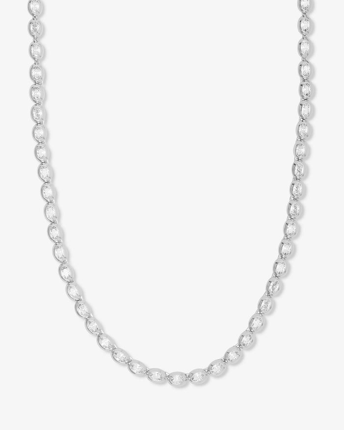 Melinda Maria She’s a Boss Tennis Necklace - Silver