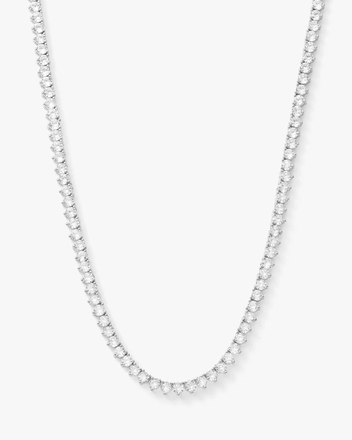 Not Your Basic 16’ Silver Tennis Necklace