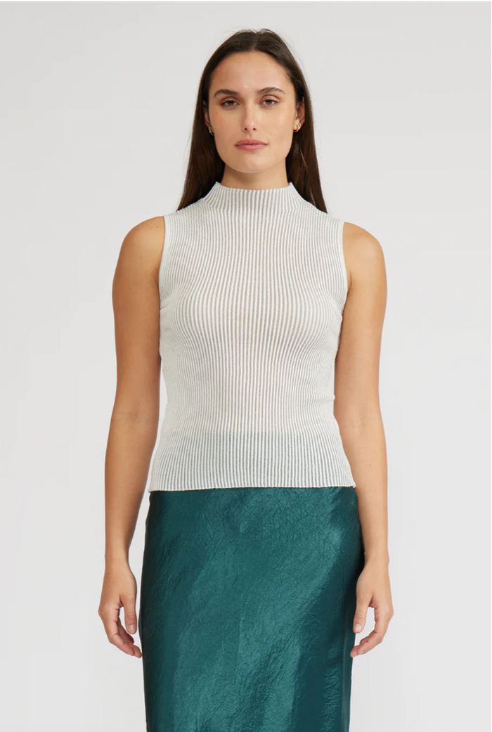 Hilty Mockneck Tank - Silver