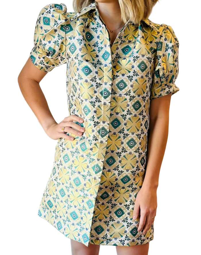 Vivienne Tile Jacquard Mini Dress
