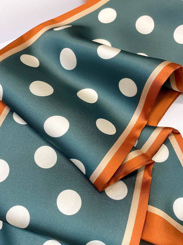 Vintage Polka-Dot Striped Printed Scarf