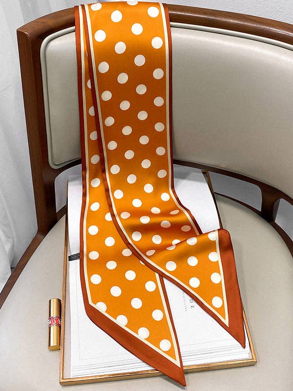 Vintage Polka-Dot Striped Printed Scarf