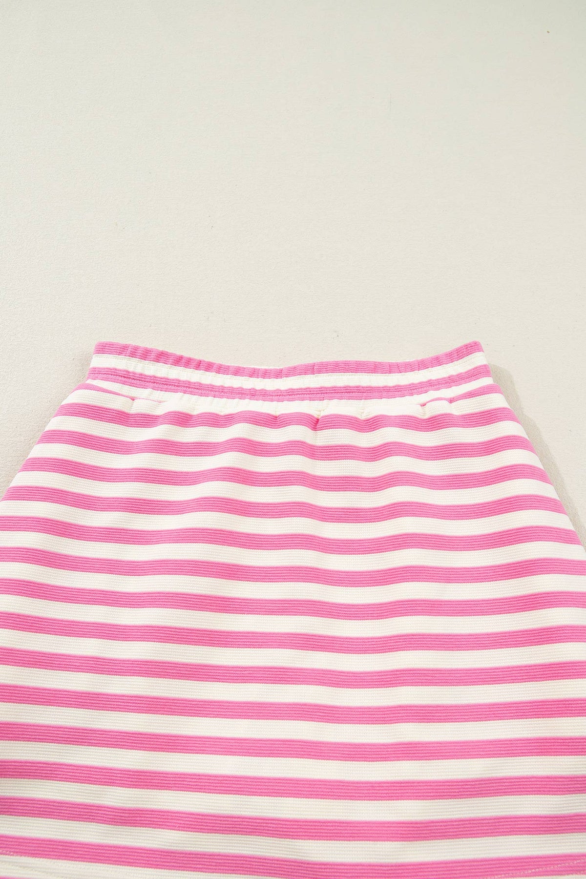 Striped Quarter-Zip Sleeveless Top & Skirt Set