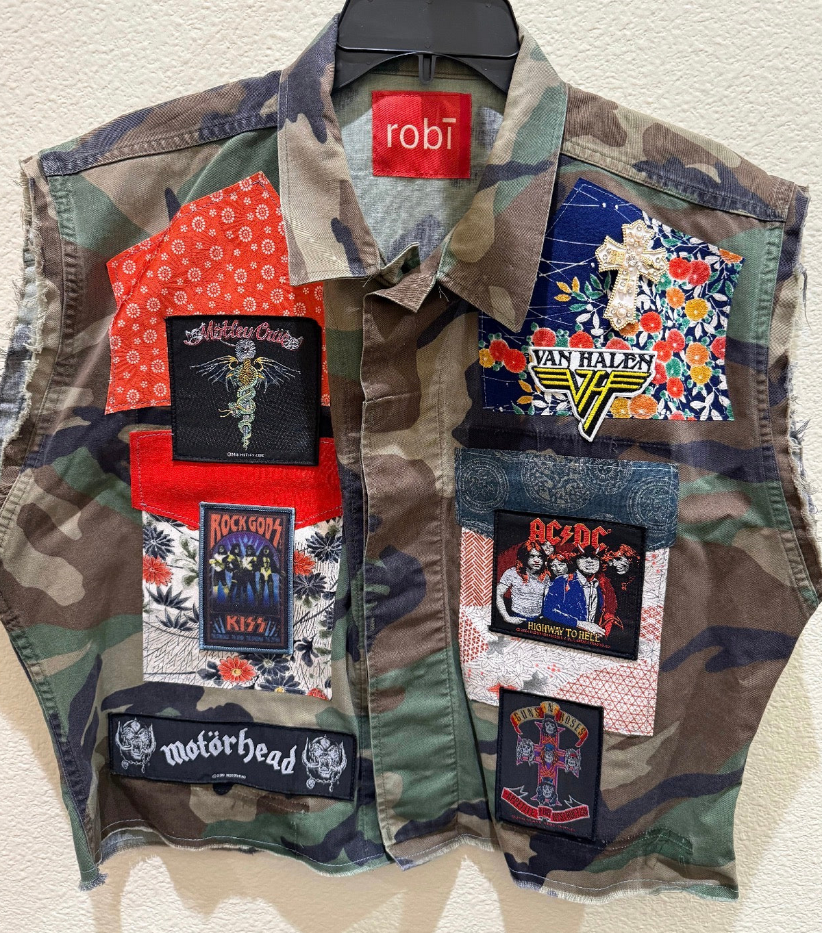 Camo Vest Mid Crop Rock - Medium