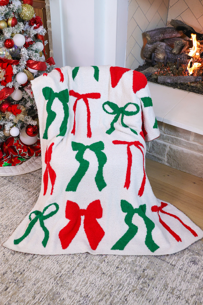 Midnight Bow Christmas Edition Blanket