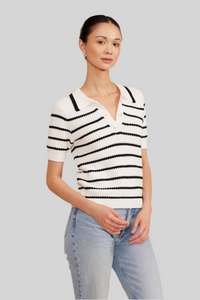 Lucy Paris Black and White Stripe Top