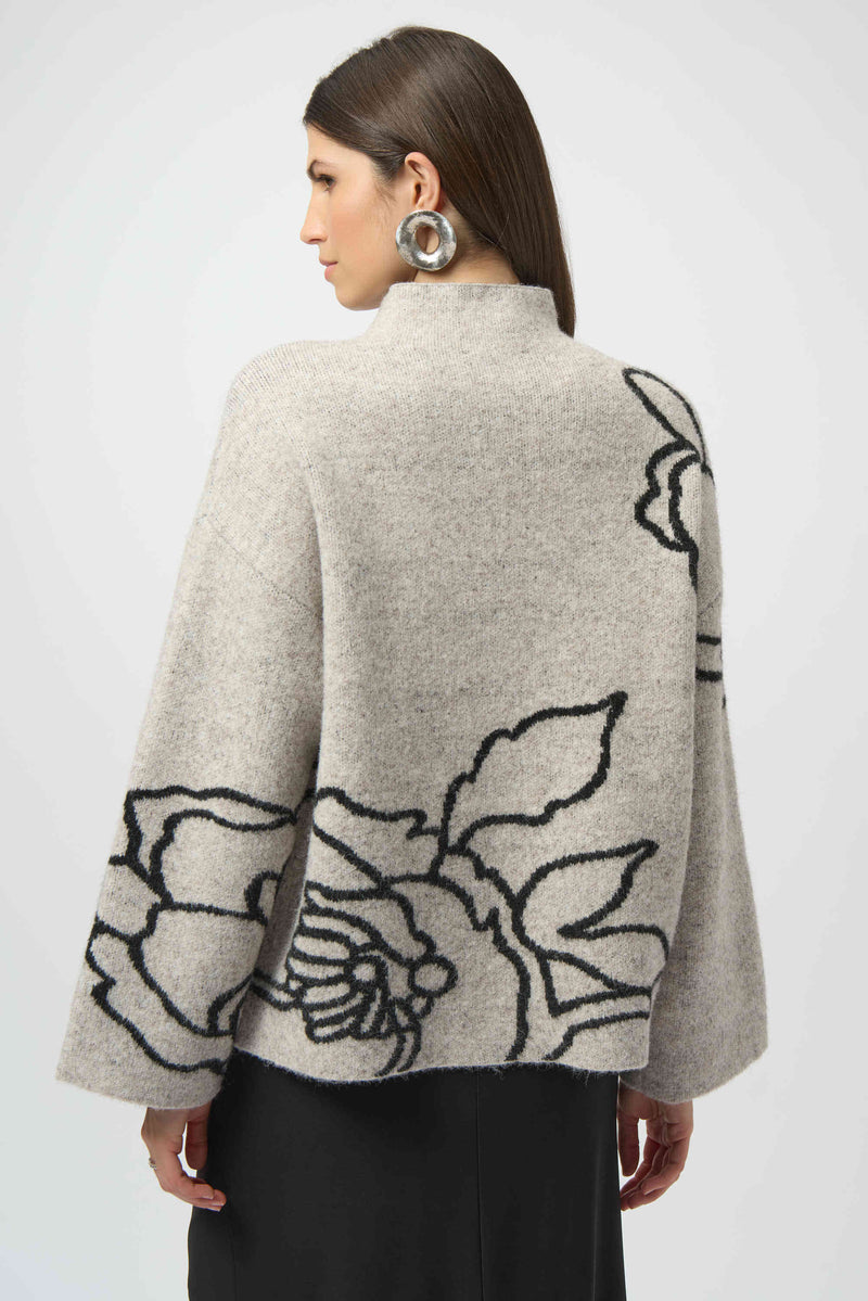 Joseph Ribkoff Sweater Knit Floral Print Pullover