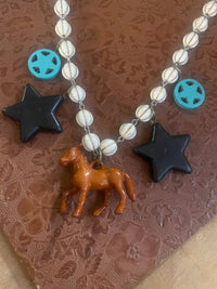 Taos Pony Necklace-Western/Dopamine 