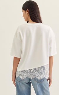 🤍 Soft Structure Lace-Trim Top