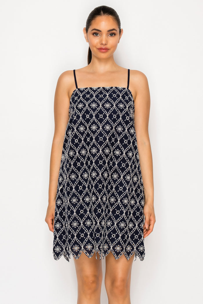 Selene’s Embroidery Mini Dress