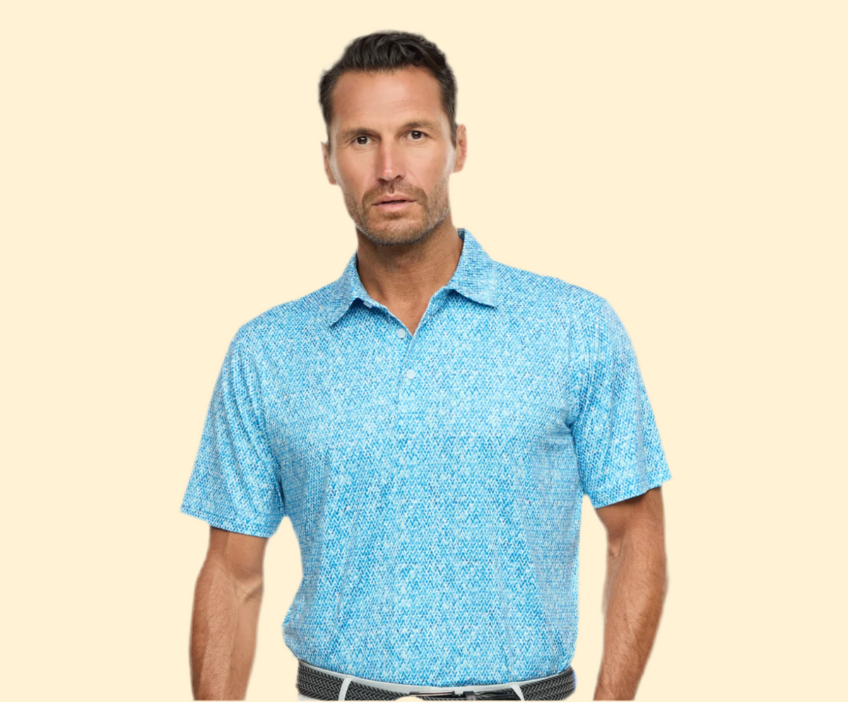 Robert Graham Teal Torin Knit Polo