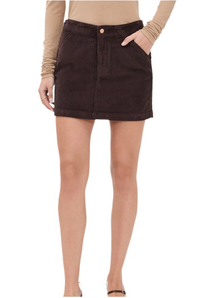 Pistola Uma High Rise Corduroy Mini Skirt - Mocha