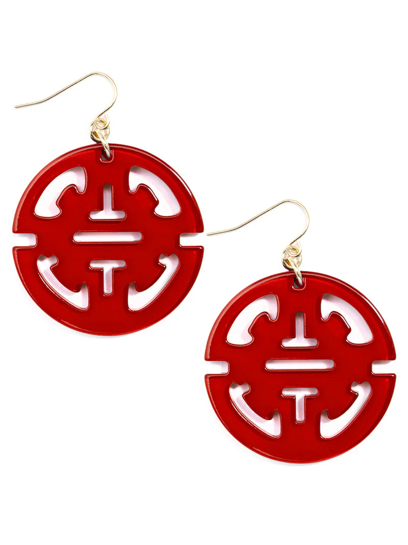 Red Zenzii Earrings