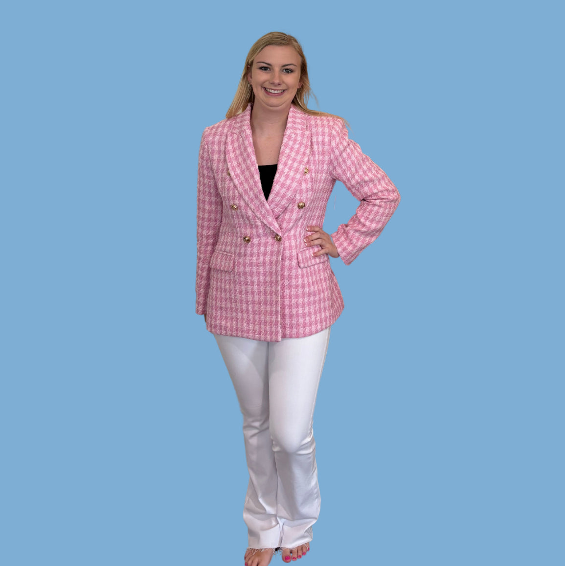 Buddy Love Tucker Pale Pink Blazer