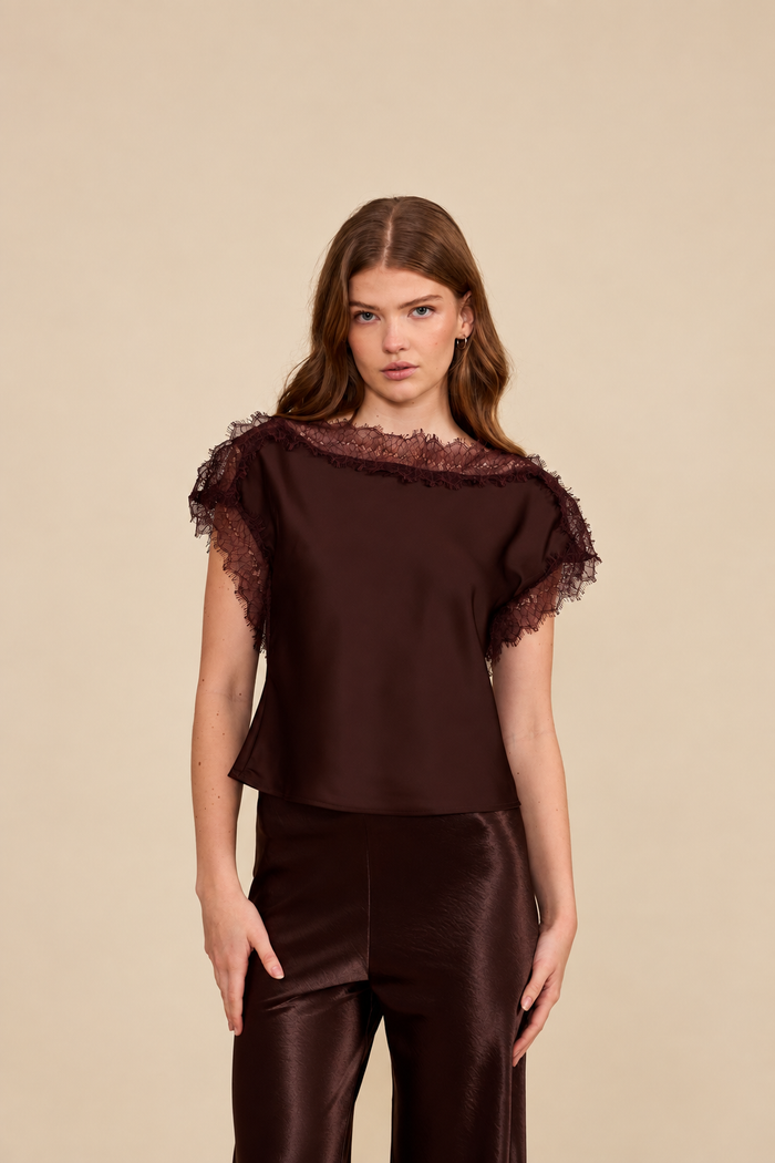 Chris Lace Trim Top