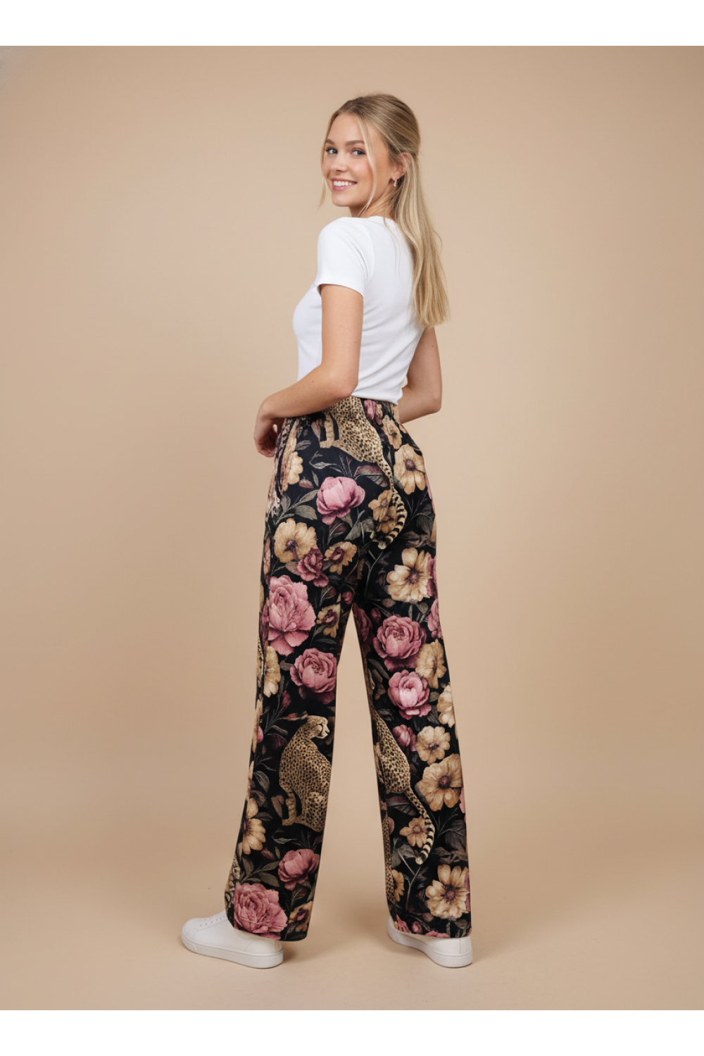 Floral Noir Cheetah Pants