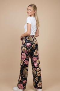 Floral Noir Cheetah Pants