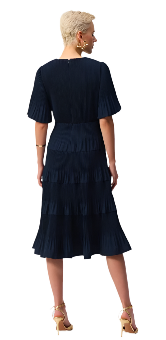 Joseph Ribkoff Pleated Woven Fit And Flare dress