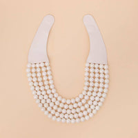 Multi-Strand Metallic Color Beaded Necklace