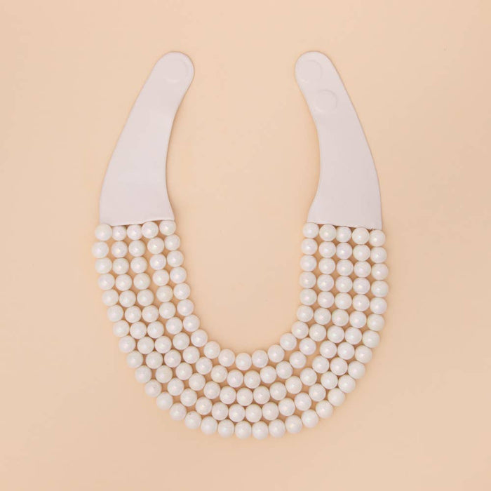 Multi-Strand Metallic Color Beaded Necklace