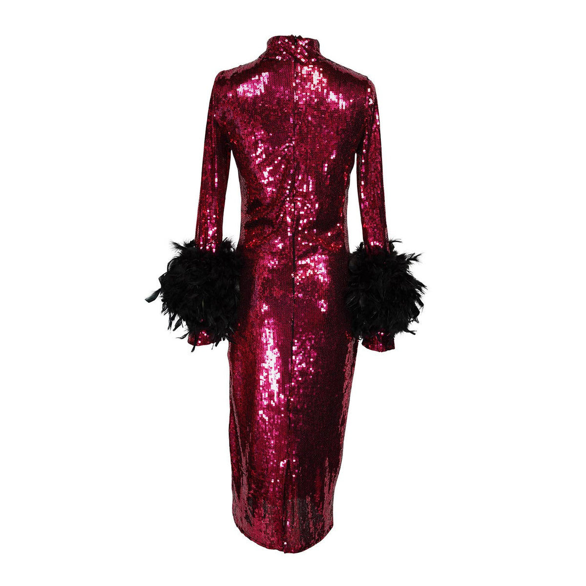 Julianne Sequin Dress in Black Cherry